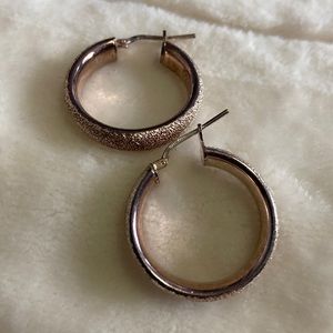 Rose gold over sterling 925 earrings